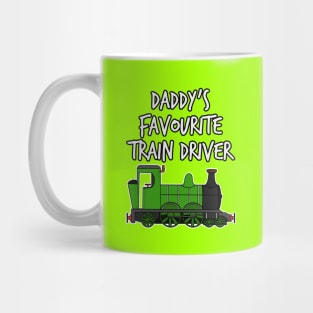 Daddy's Favourite Train Driver Kids Steam Engine (Green) Mug